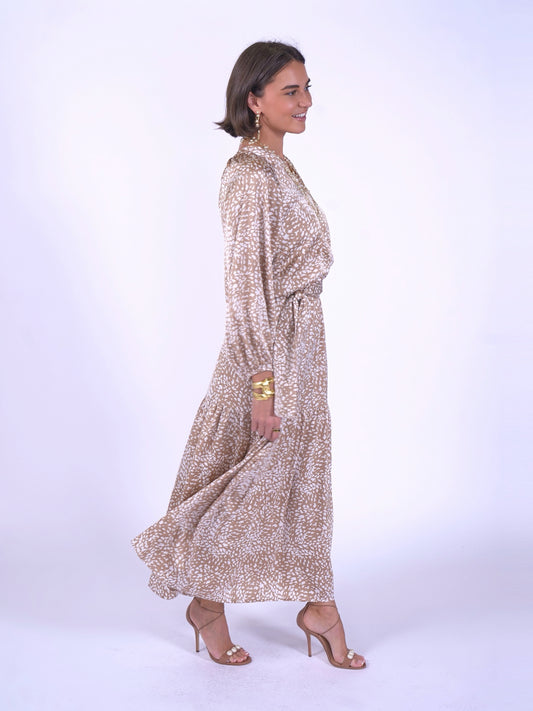 'MONACO' DRESS SNOW LEOPARD