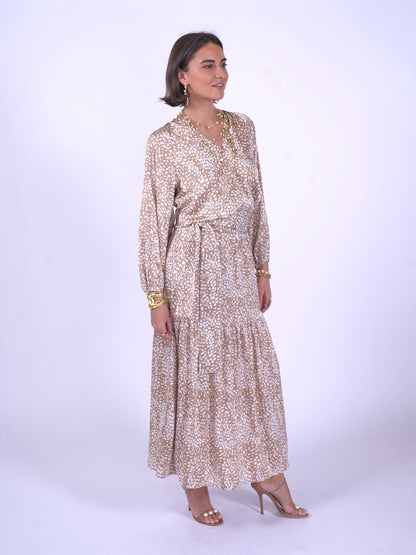 'MONACO' DRESS SNOW LEOPARD