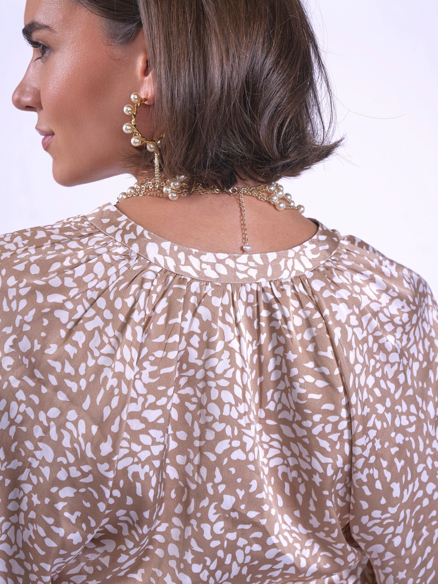 'MONACO' DRESS SNOW LEOPARD
