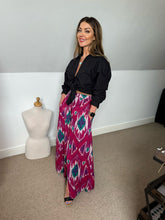 Load image into Gallery viewer, ‘ELISHA’ MAXI SKIRT IN PINK IKAT
