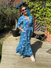 Load image into Gallery viewer, ‘SAGE’ DRESS BLUE BANANA LEAF

