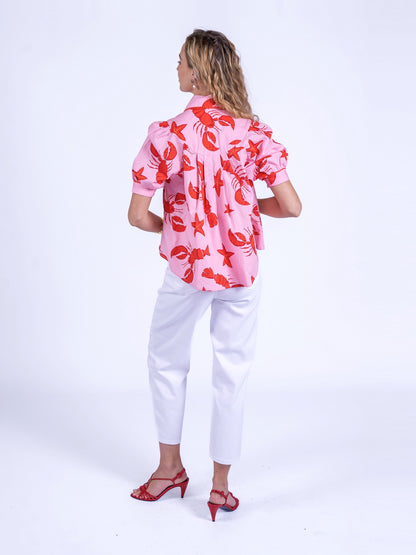 'PADDINGTON' BLOUSE IN LOBSTER & STARFISH