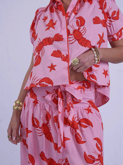 'PADDINGTON' BLOUSE IN LOBSTER & STARFISH