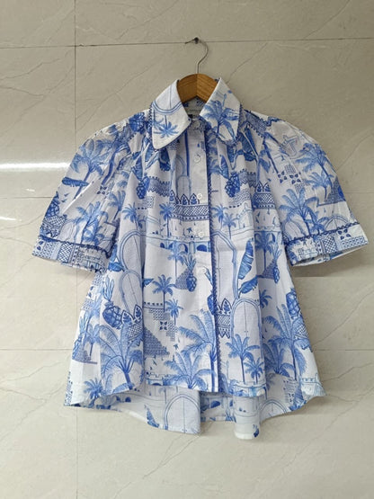 'PADDINGTON' BLOUSE BLUE PARADISE