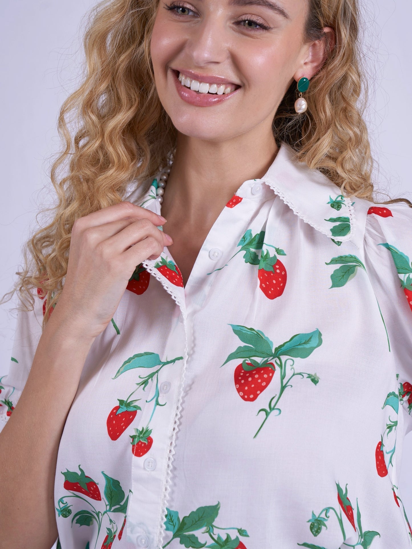'PADDINGTON' BLOUSE IN STRAWBERRY