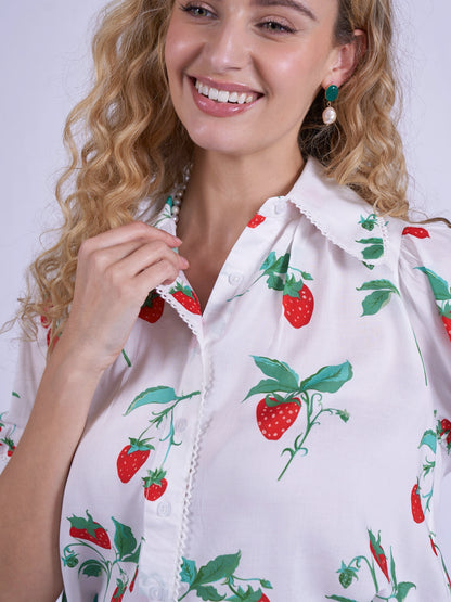 'PADDINGTON' BLOUSE IN STRAWBERRY
