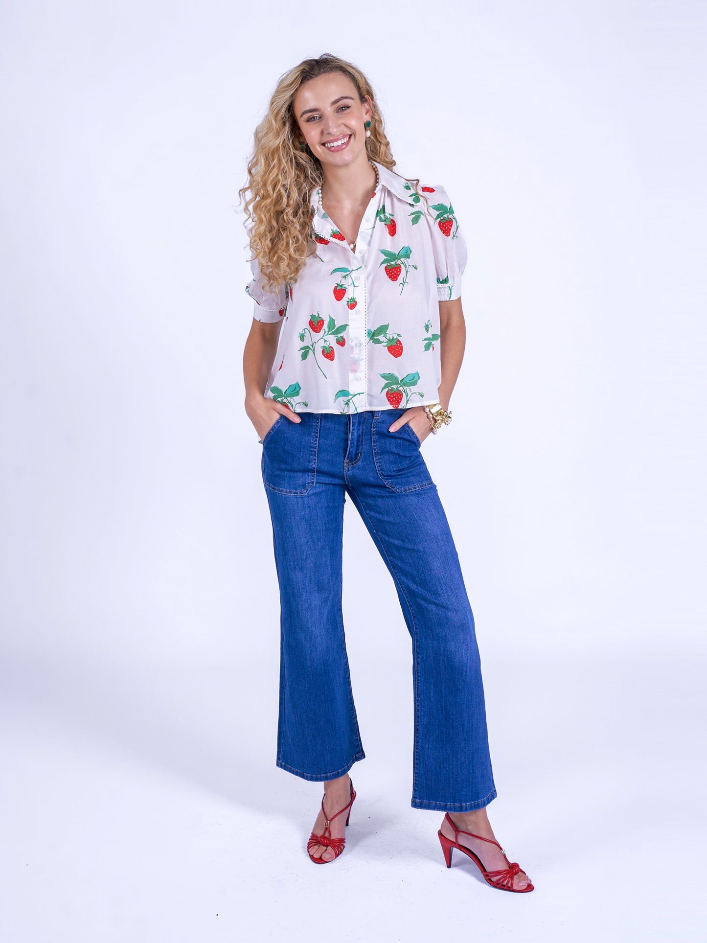 'PADDINGTON' BLOUSE IN STRAWBERRY