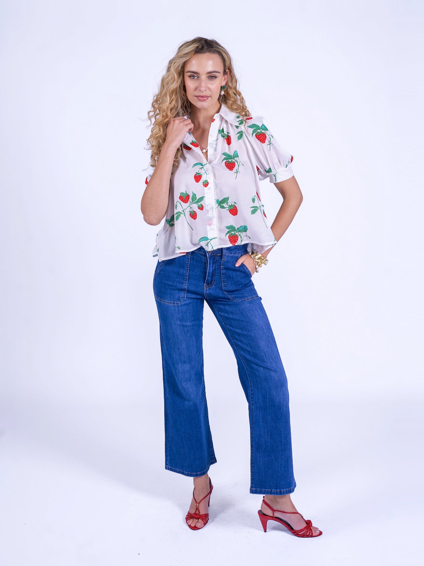 'PADDINGTON' BLOUSE IN STRAWBERRY