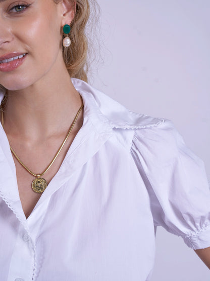 'PADDINGTON' BLOUSE IN WHITE