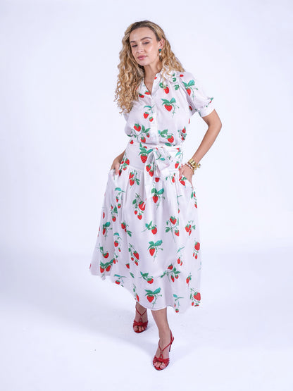 'PADDINGTON' SKIRT IN STRAWBERRY