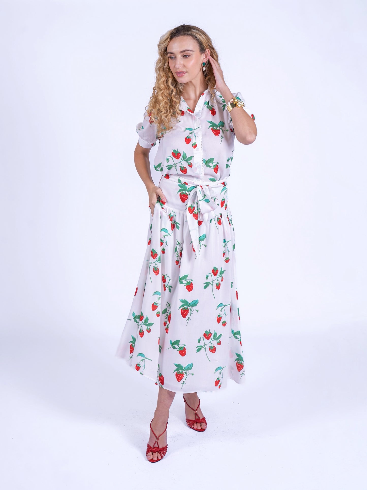 'PADDINGTON' SKIRT IN STRAWBERRY