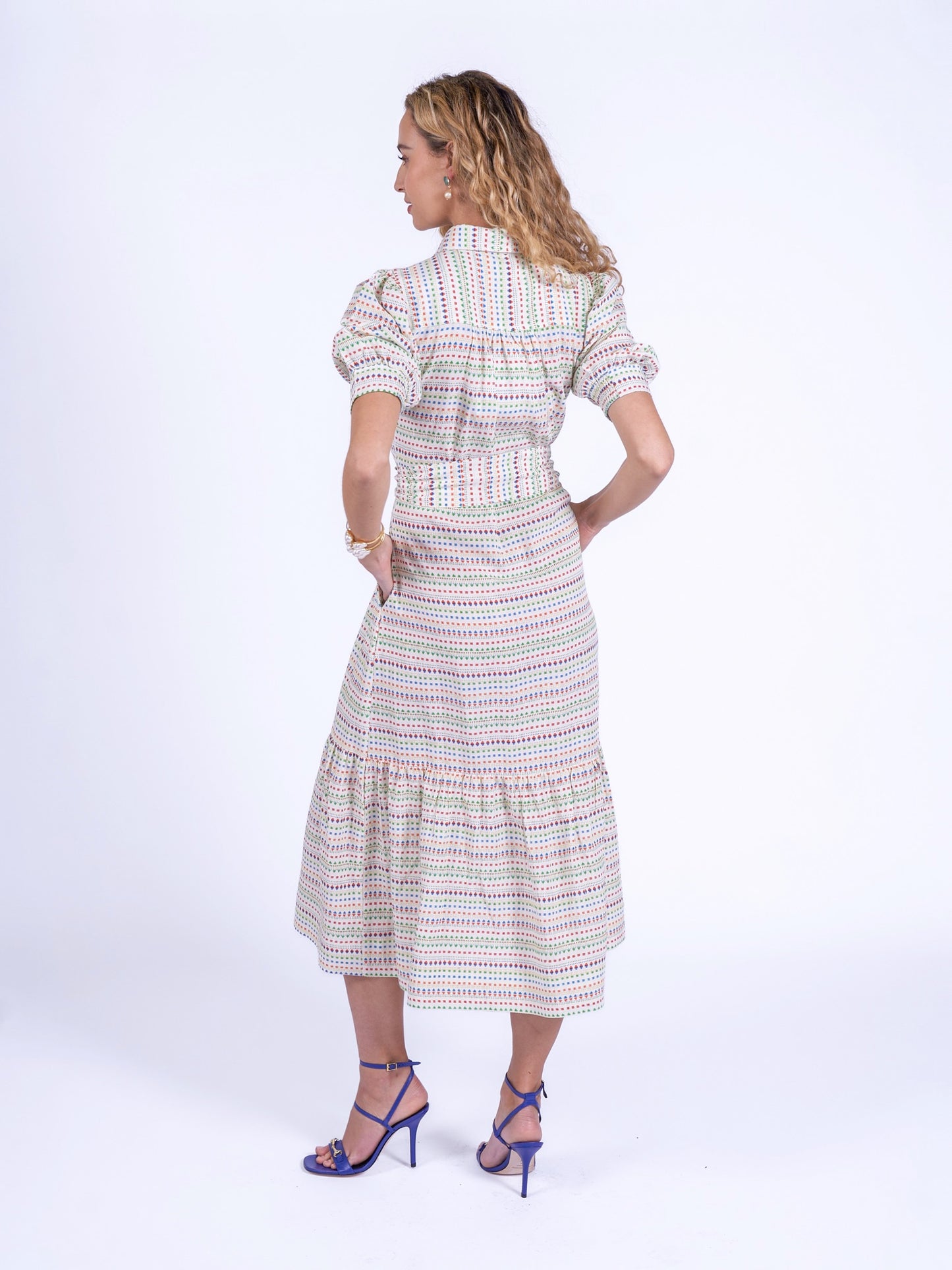 'SAFARI' SHIRT DRESS IN AZTEC MULTI