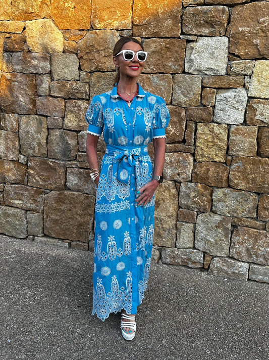 'SANI' MAXI DRESS IN BLUE