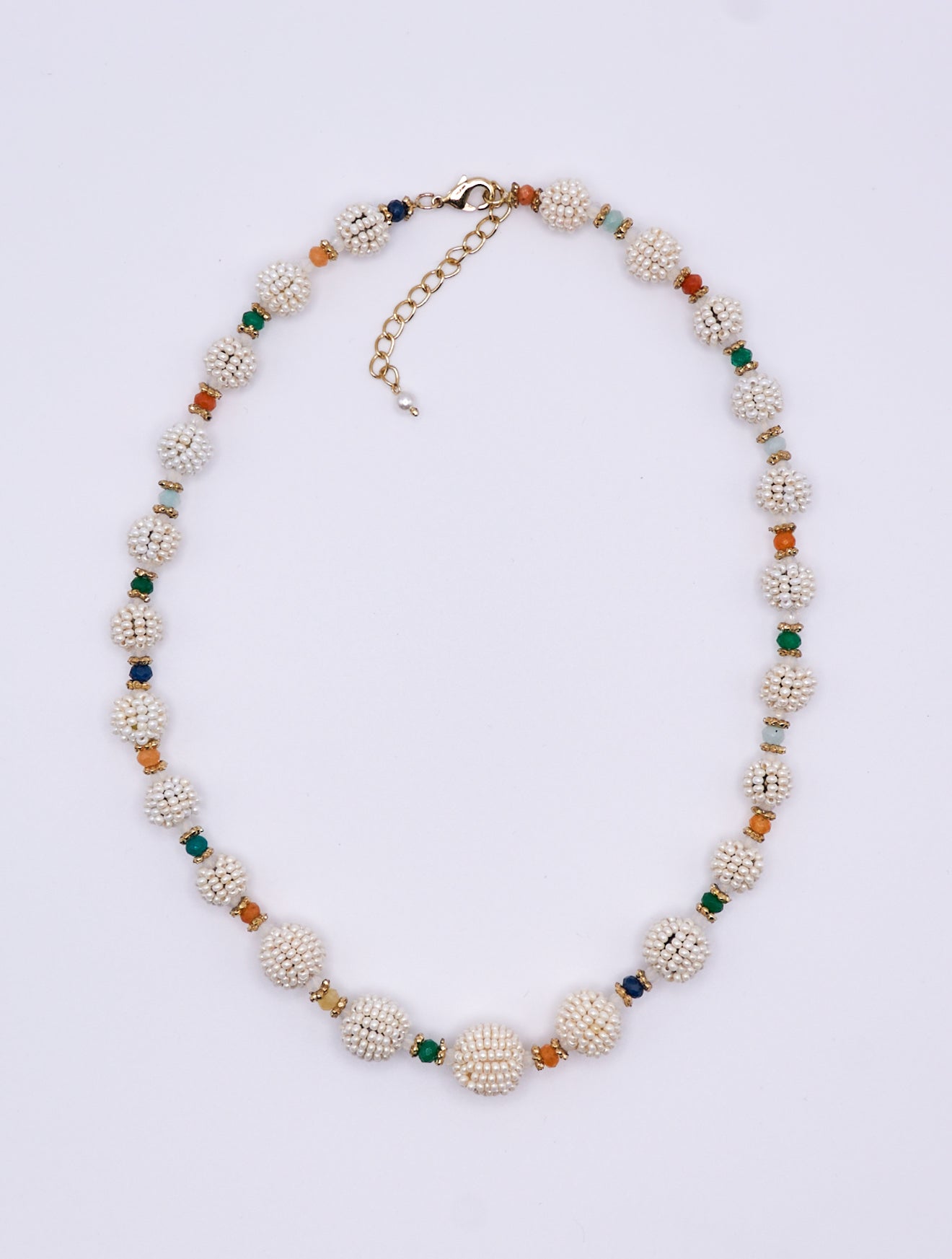 SEED BEAD + STONE NECKLACE