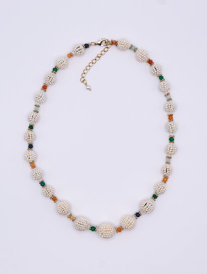 SEED BEAD + STONE NECKLACE