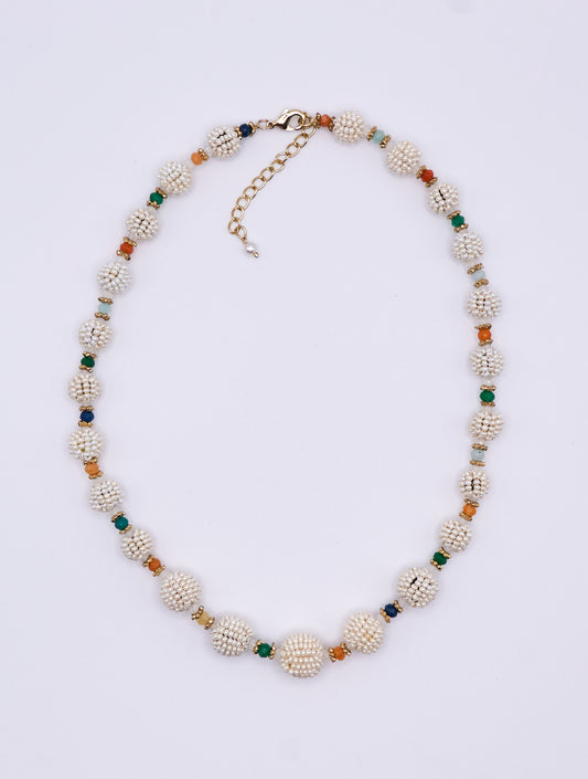 SEED BEAD + STONE NECKLACE