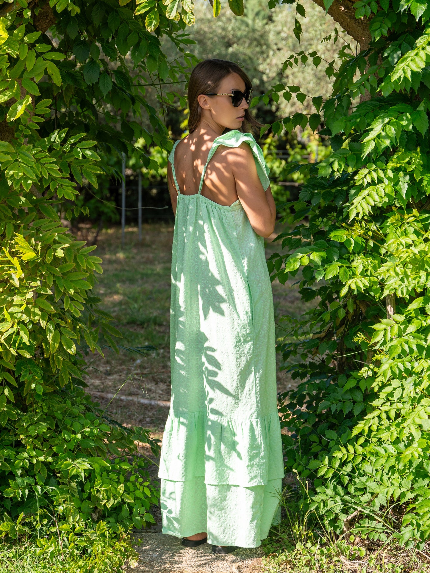 ‘SOUL’ BRODERIE ANGLAISE DRESS IN MOJITO