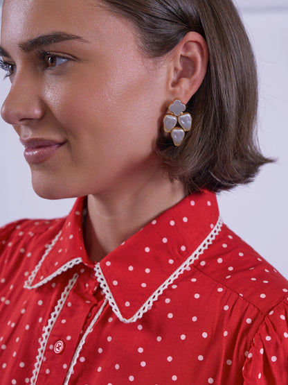 'SYDNEY' DRESS IN RED POLKA DOT