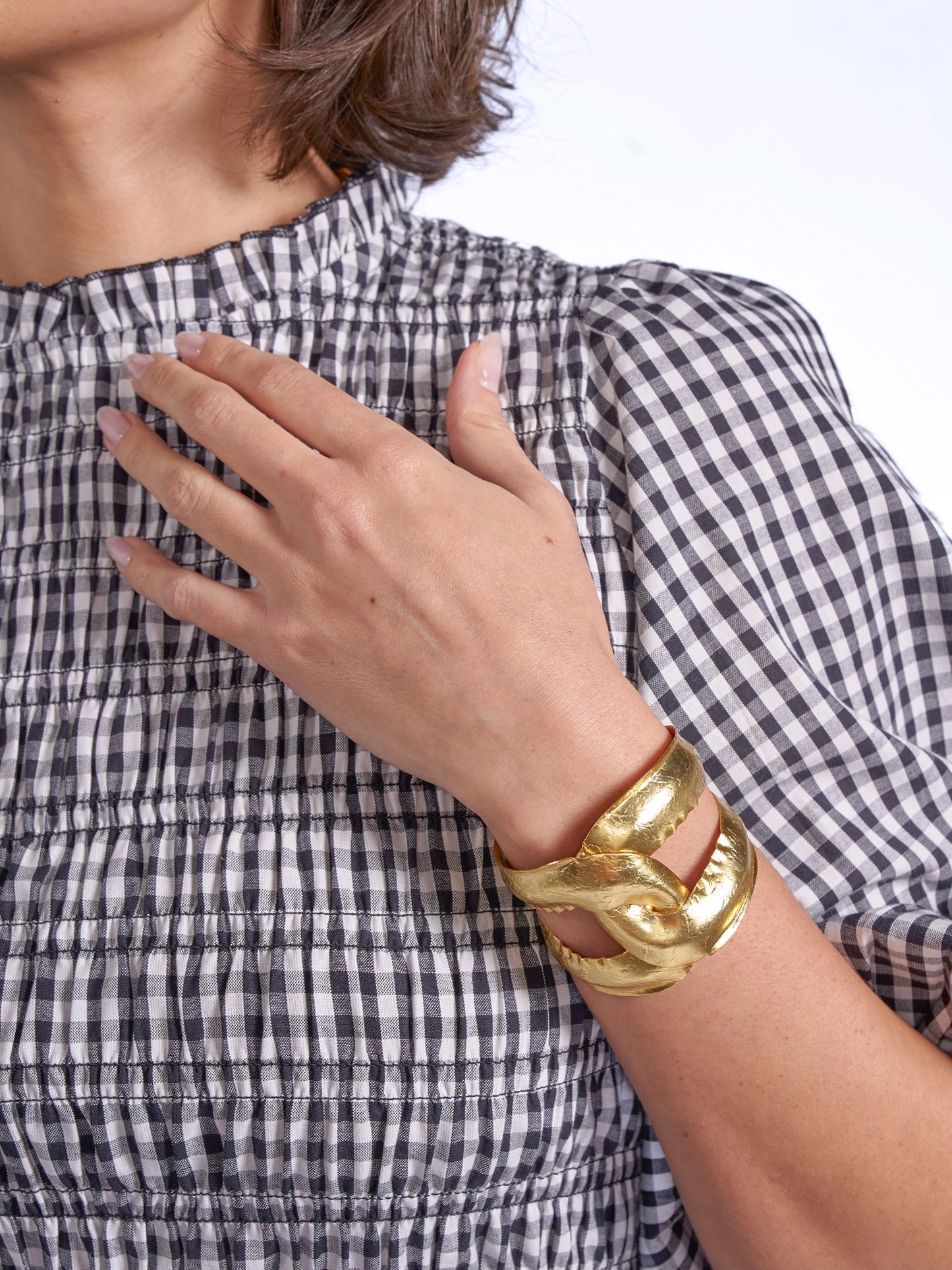 'BOBIN' BLOUSE IN BLACK GINGHAM