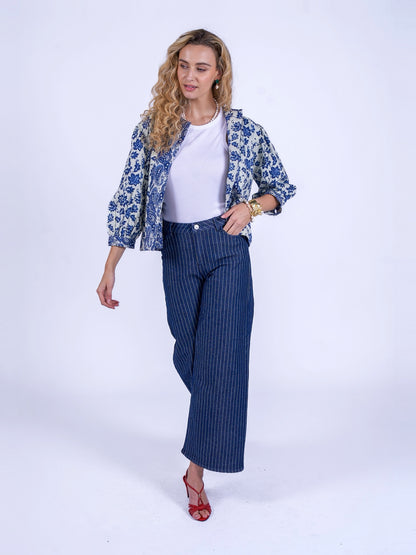 'MUSE' REVERSIBLE JACKET IN INDIGO