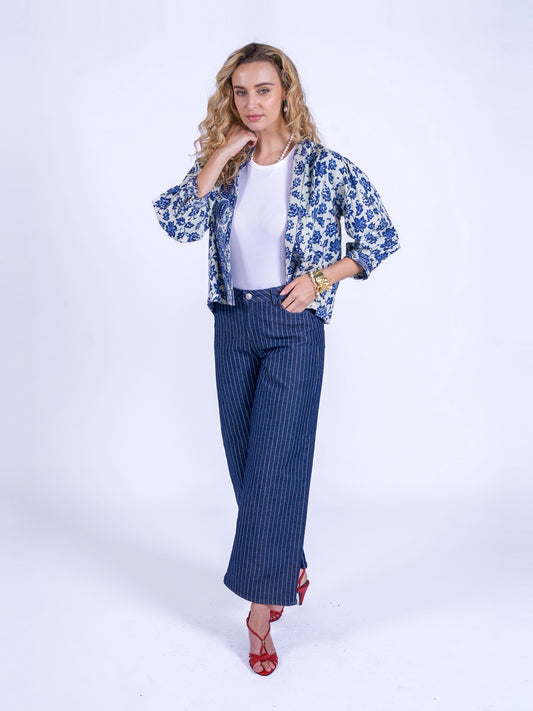 'MUSE' REVERSIBLE JACKET IN INDIGO