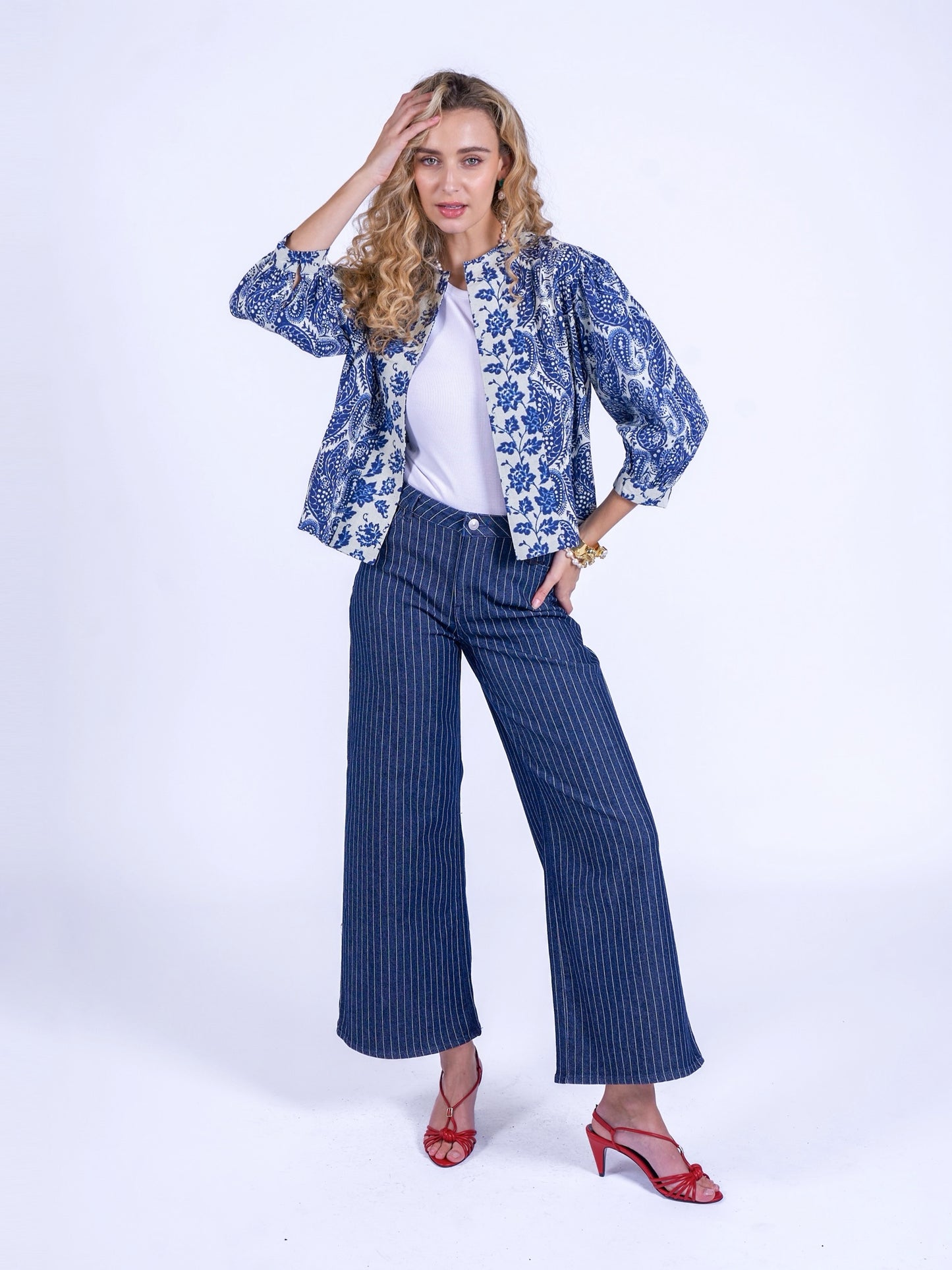 'MUSE' REVERSIBLE JACKET IN INDIGO