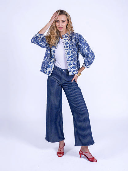 'MUSE' REVERSIBLE JACKET IN INDIGO