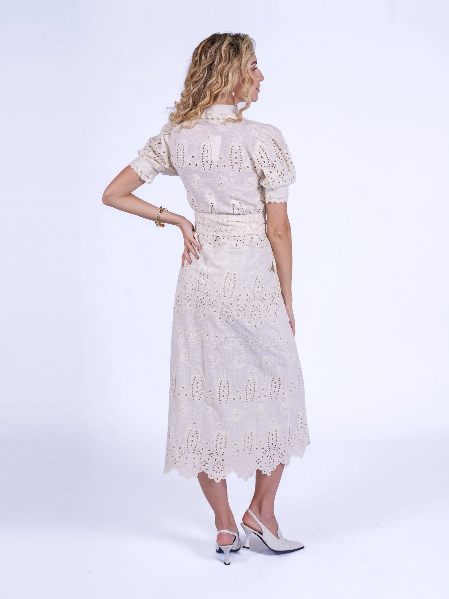 'SANI' MAXI DRESS IN CLOTTED CREAM
