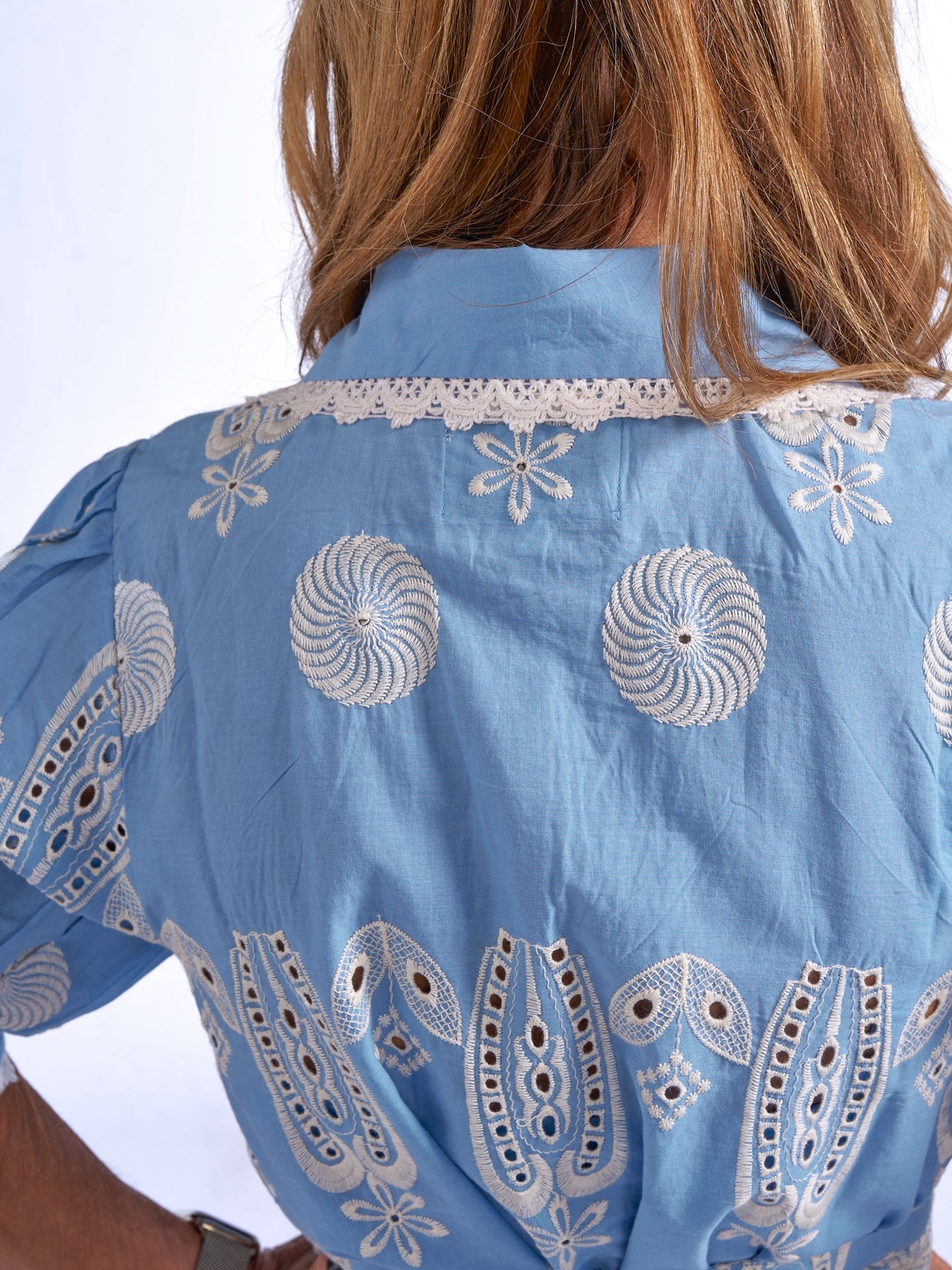 'SANI' PETITE MIDI DRESS IN BLUE - NEW
