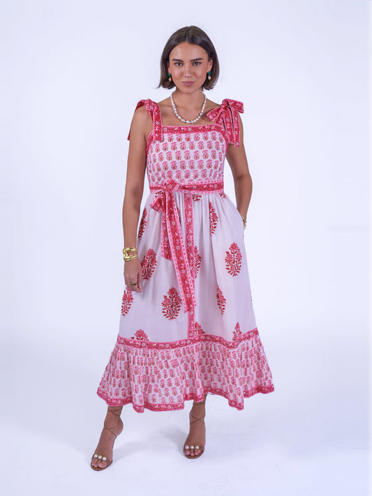 'SHORE' DRESS IN BEACH ROSE NEW