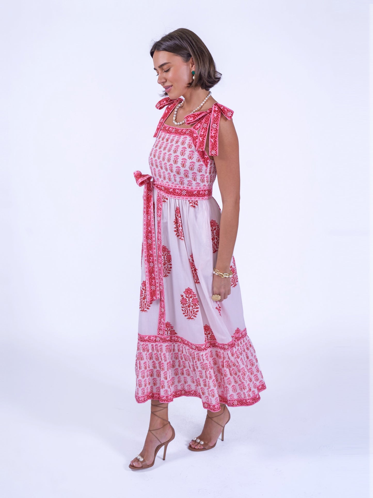 'SHORE' DRESS IN BEACH ROSE NEW