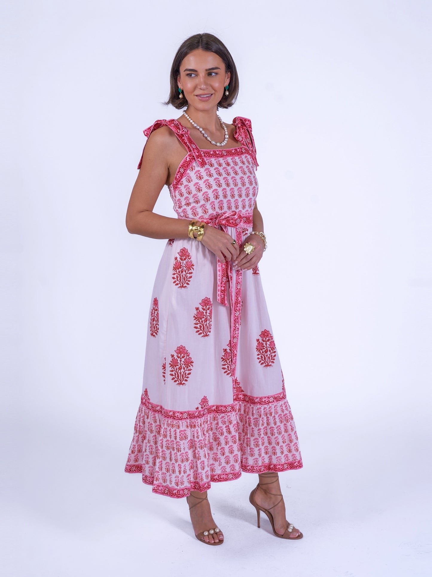 'SHORE' DRESS IN BEACH ROSE NEW